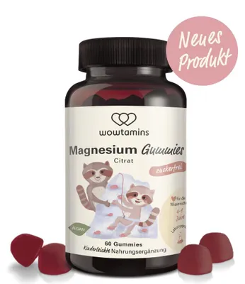 Produktbild von wowtamins Magnesium Gummies (zuckerfrei)