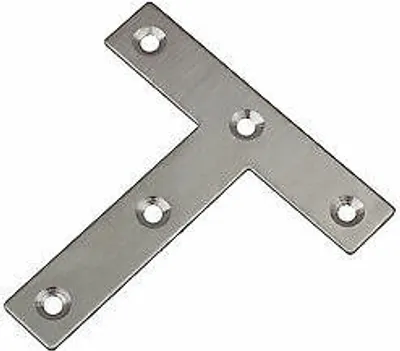 Produktbild von Edelstahl T-Blech Lochplatten Holzverbinder Lochblech Flachverbinder 5-18 80x80mm 10 Stück