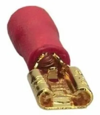 Produktbild von Flachstecker 4,8 mm, rot, bis 1,5 mm2 - im 10er Pack