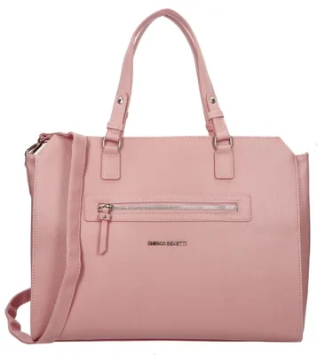 Produktbild von Christian Wippermann XL großer Damen Shopper Umhängetasche Tasche Leder Optik Schultertasche Büro Arbeit Rosa