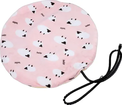Produktbild von USB-Heizkissen für Haustiere, rund, doppelseitig, aus Flanell, dick, warm, für Hunde und Katzen, beheizte Decke, Matte für kalte Wintertage, rosa Lammfell