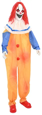 Imagen del producto de Disfraces de Halloween: Payaso terrorífico, colores amarillo y azul, 126,5 x 180 cm