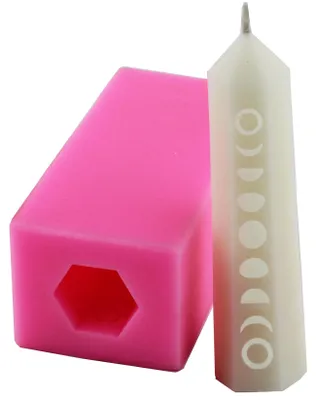 Produktbild von Mondphasensäule, 3D-Silikonform, Kerzenform, Mondbaum, Dreifachmond, Heidentum, Wicca, Lebenskreis-Rituale, Hexerei