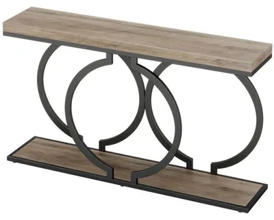 Obrázok produktu pre Konzolový stolík HOGA-XK00330, 38 x 140 x 80 cm, čierno-sivý