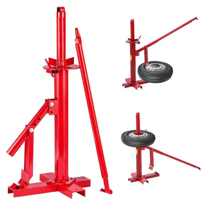 Image de Démonte-pneus pour voiture - Machine de démontage portable - Pour pneus de 15 à 61 cm - Outil de réparation automobile - Rouge