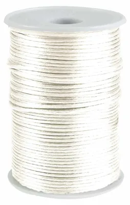 90m Satinschnur Ø2mm, 100% Polyester milchweiß