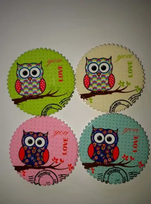 Produktbild von Magnete, Eulen, 4er Set, Kühlschrankmagnete, Eule Uhu Vogel Vögel