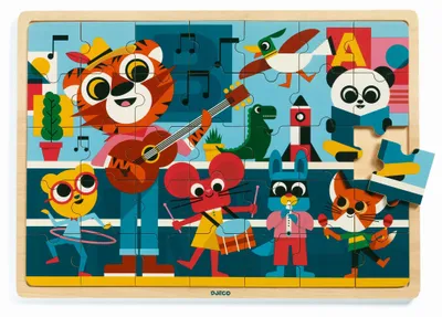 Produktbild von Djeco DJ01817 Holzpuzzle Musiker 35 Teile