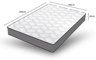 Immagine prodotto di Materasso a molle insacchettate - Materasso a molle - 140x200 cm - Altezza 21–25 cm - Bianco