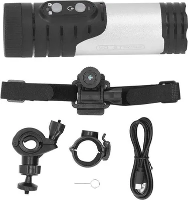 Obrázok produktu pre Športová kamera s uhlom záberu 120°, vodotesná, s držiakom, Wi-Fi, 1080p, strieborná