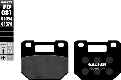 Obrázek produktu pro Brzdové destičky Galfer FD081G1054 polokovové