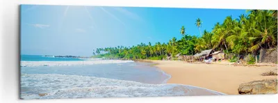 Produktbild von Bild auf Leinwand - Leinwandbild - Insel Landschaft Maledivie Freiheit - 160x50cm - Wand Bild - Wanddeko - Leinwanddruck - Bilder - Kunstdruck - Leinwand bilder - Wandkunst - AB160x50-2391