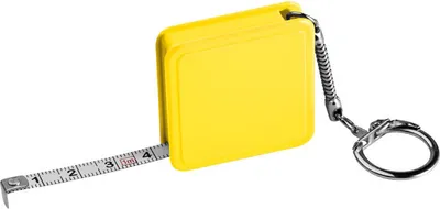 Produktbild von Stahlbandmaß 1m / mit Schlüsselanhänger / Farbe: gelb