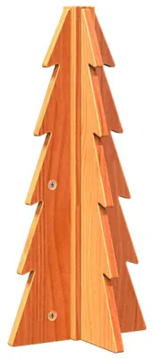 Image de vidaXL Arbre de Noël en bois à décorer 49 cm Pin massif