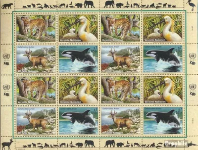 Produktbild von Briefmarken UNO - Wien 2000 Mi 303-306Klb Kleinbogen (kompl.Ausg.) gestempelt Gefährdete Tiere