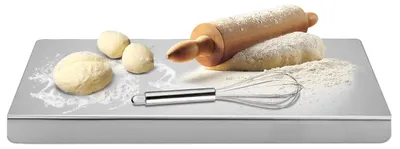 Immagine prodotto di Solidchoice - Tagliere in acciaio inossidabile, 30 x 40 cm, con bordo rialzato