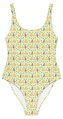 Produktbild von Mr. & Mrs. Panda Badeanzug Eichhörnchen Gesellschaftsspiele Größe M - Beige - Geschenk, Spieleabend, Damenbadeanzug, Shape-Badeanzug, Spielen, Beachwear, Badebekleidung
