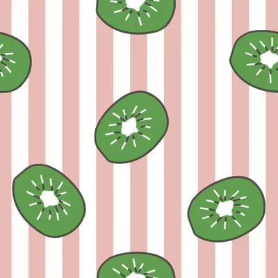 Produktbild von 20 Servietten Kiwi lines - Kiwis auf Streifen 33x33cm