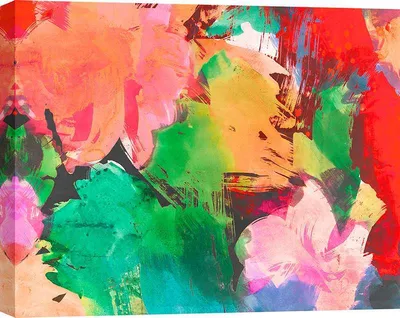 Produktbild von Leinwandbild, abstrakte Blumen - Kelly Parr - Garden in Springtime – 120x90 cm