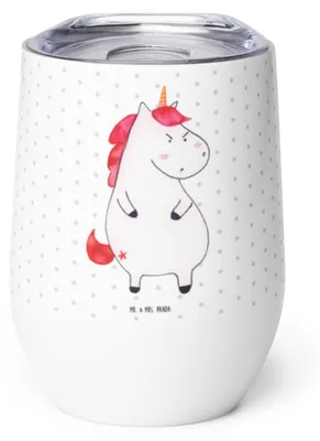 Produktbild von Mr. & Mrs. Panda thermosbecher Einhorn Wut - Weiß - Geschenk, Nein, Einhörner, Arbeit, Unicorn, Thermo Becher, Thermobecher, Büro, glühweinbecher, kaffee tasse