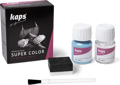 Produktbild von Kaps super colour Leder- & Kunstlederfarbe inkl. Reiniger - (121) Himmelblau - 25ml