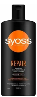 Obrázek produktu pro 6x SYOSS Shampoo Repair 440ml, mytí pro suché, roztřepené, lámavé vlasy, vyživující mytí, pro ženy, lesk a hydratace, pro ženy