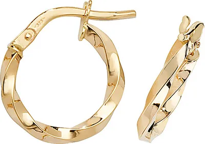 Image de or 9 carats (375) pour dames - Anneaux / Boucles d'oreilles - 10mm ; WJS16378