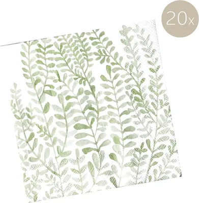 Obrázok produktu pre Räder Mix & Match Serviette Ranken grün 33x33cm
