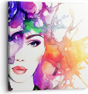 Produktbild von Bild auf Leinwand - Leinwandbild - Frau Abstraktion - 30x30cm - Wand Bild - Wanddeko - Wandbilder - Leinwanddruck - Bilder - Kunstdruck - Wanddekoration - Leinwand bilder - Wandkunst - AC30x30-3689
