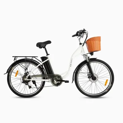 Obrázok produktu pre Elektrický bicykel DYU C6 - Batéria 36V12.5Ah Dojazd 40KM Kotúčové Brzdy - Biely
