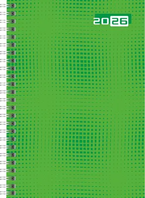 Produktbild von Buchkalender futura 2 A5 1 Woche/2 Seiten Papier grün Kalendarium 2026 Packung mit 3 Stück