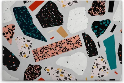 Produktbild von Leinwandbild Abstrakt 60 x 90 cm - Wandbild Grau Schwarz - Keilrahmenbild Geometrisch Wohnzimmerdeko Wanddeko Wandgemälde
