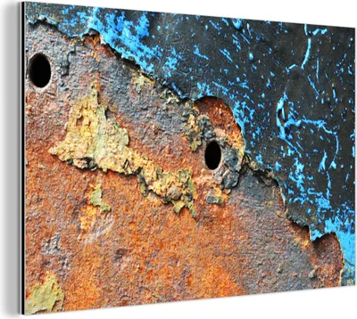 Obrázok produktu pre Nástenná dekorácia Kovový kovový obraz Wall Art 60x40cm Hrdza - Retro - Kov Muchowow Hliníkové obrazy