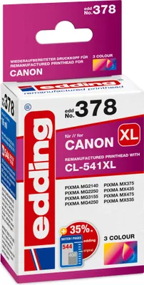 Image de edding Cartouche d'impression remplace Canon CL-541 XL Compatible Cyan, Magenta, Jaune EDD-378 18-378