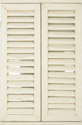 Produktbild von Esschert Design | Spiegel - Dekospiegel - Wandspiegel - 39 x 59 cm - grau - Hängespiegel - mit Fensterläden - Dekorativ