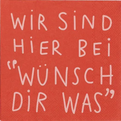 Produktbild von Räder Serviette 33x33cm, Wünsch dir was