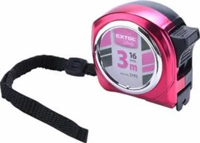 Obrázok produktu pre Meter zvinovací ružový, 3m/16mm, 1xbrzda