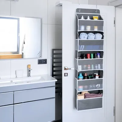 Zdjęcie produktu dla Kondela Wiszący organizer na drzwi Madon - szary