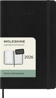 Image de MOLESKINE Calendrier de poche 2026 semaines P/A6 noir