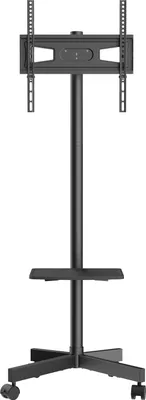 Produktbild von SucceBuy Mobiler TV-Ständer mit einstellbarer Höhe, tragbar für 23-60-Zoll-Fernseher. Mit Rollen und Ablage für AV-Geräte. Ideal für Schlafzimmer und Wohnzimmer.