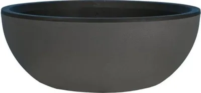 Image de Bac Pot de fleurs Double Parois effet Granit - Coupe D 50cm 23L - Gris - Fabrication Française
