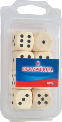 Produktbild von Noris 8 Holz-Würfel natur