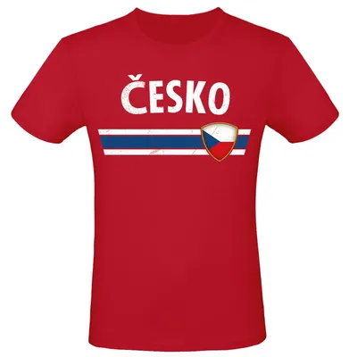 Produktbild von WM EM Fan Shirt Länder T-Shirt Fußball Fanartikel Herren Damen 100% Baumwolle Land wählen: Tschechien Shirt Größe wählen: XXL