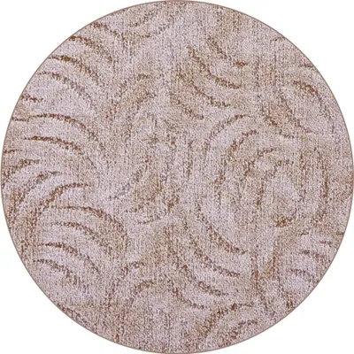 Image de Tapis rond Scroll beige, 200 x 200 mm (diamètre)