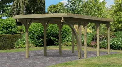 Produktbild von Karibu Carport Classic Einzel 2 mit 1 Einfahrtsbogen kdi