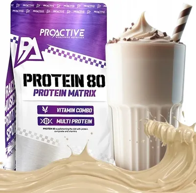 Immagine prodotto di ProActive proteine del siero del latte concentrate WPC 80 proteine 700g proteine in polvere gusto: cioccolato bianco vitamine aggiunte