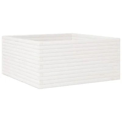 Produktbild von vidaXL Pflanzkübel Weiß 100x100x46 cm Massivholz Kiefer