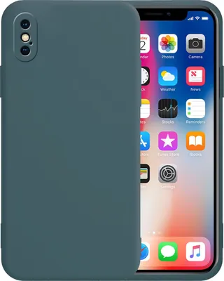 Produktbild von Apple iPhone X / XS Round Edge TPU Case DunkelgrÃ1/4n