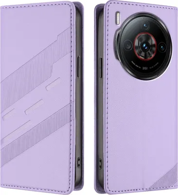 Obrázek produktu pro Pouzdro pro ZTE Nubia Z60S Pro 5G,Polyuretankožené peněženkové pouzdro s přihrádkou na karty a funkcí stojánku Violett