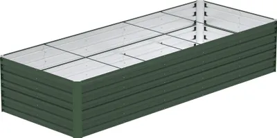Obrázok produktu pre JOIEYOU 300x120x58cm kovový kvetináč na vyvýšené záhony, 2160L pozinkovaný oceľový záhradný záhon, obdĺžnikový záhon na stavbu, vonkajší kvetináč na zeleninu kvety ovocie bylinky (zelený)